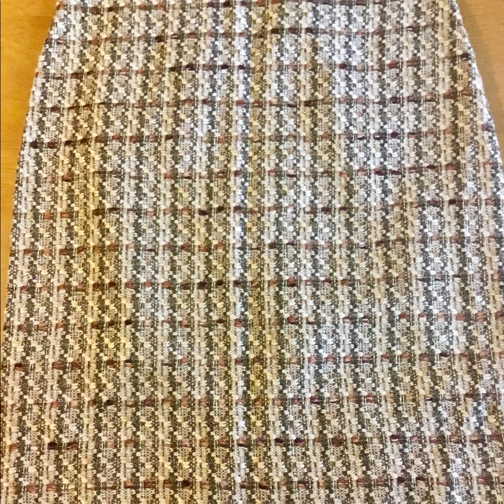 Dana Buchman beige and brown tweed pencil skirt